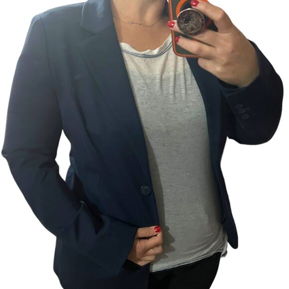 41Hawthorn SMALL Lisa Long Line Ponte Blazer - Stitch Fix One Button Closure - Picture 13 of 14